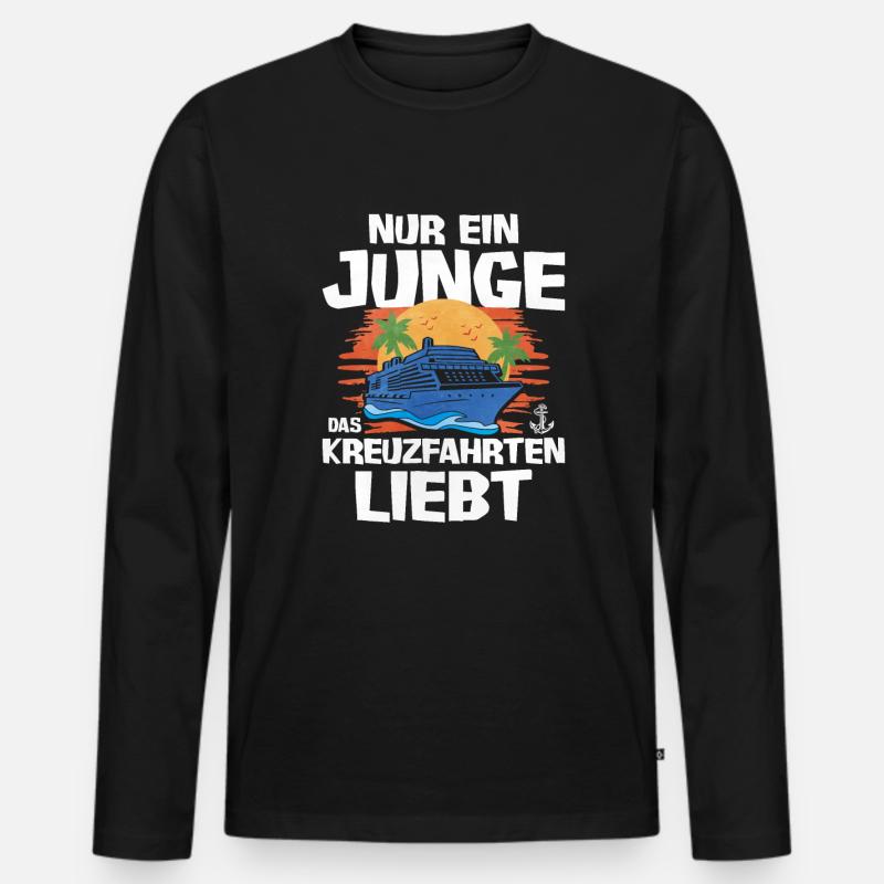 Kreuzfahrt - Männer Premium Bio Langarmshirt - Schwarz