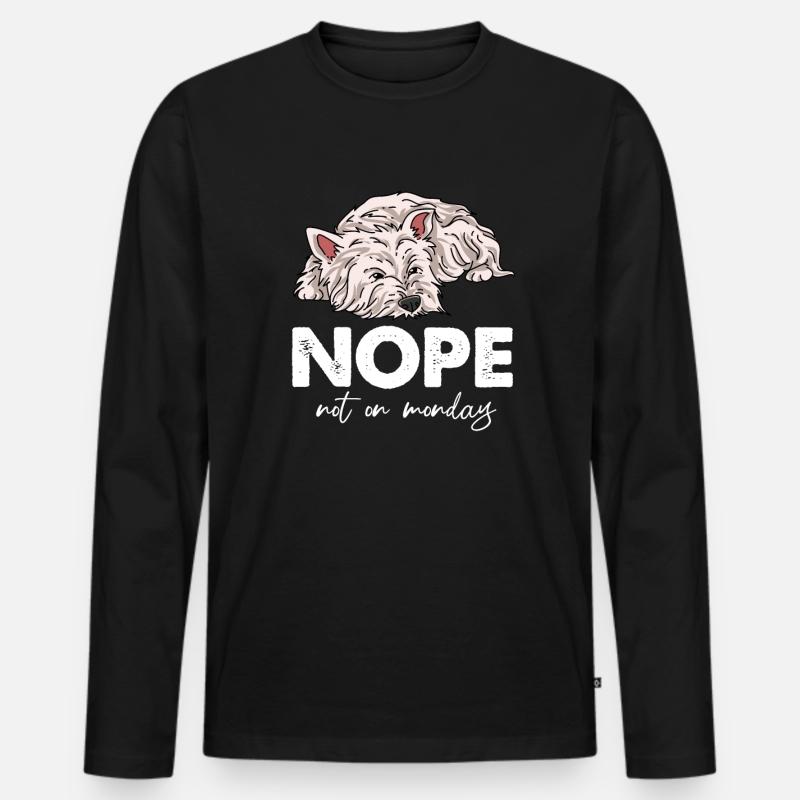 West Highland Terrier - Männer Premium Bio Langarmshirt - Schwarz