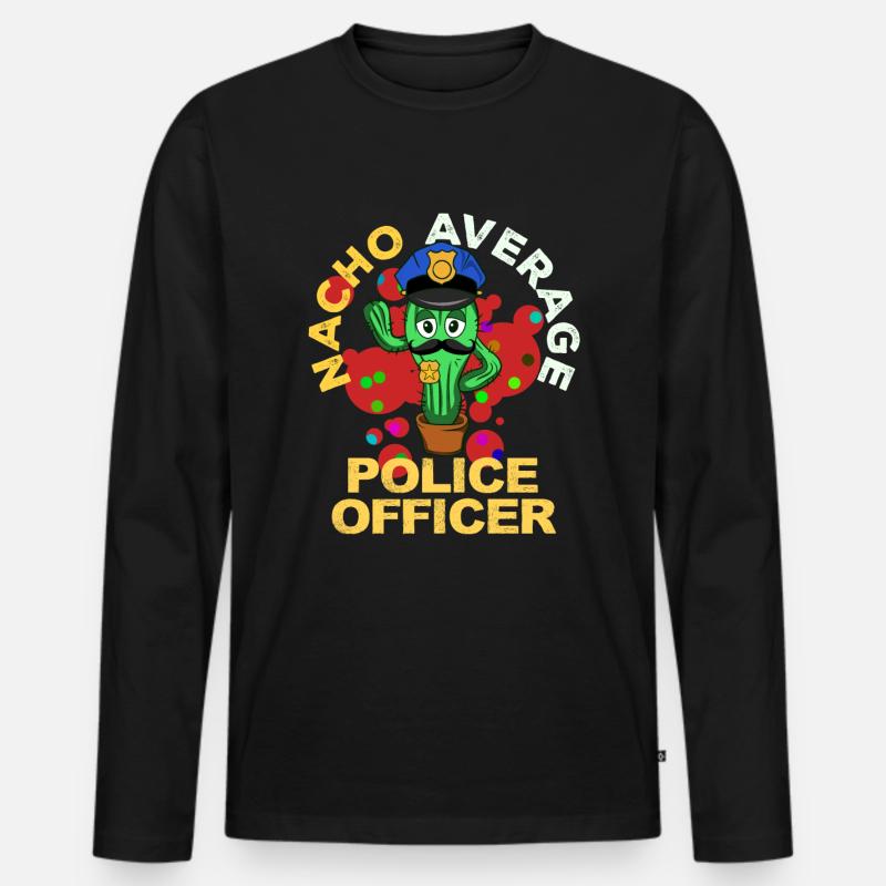 Cinco De Mayo Polizei - Männer Premium Bio Langarmshirt - Schwarz