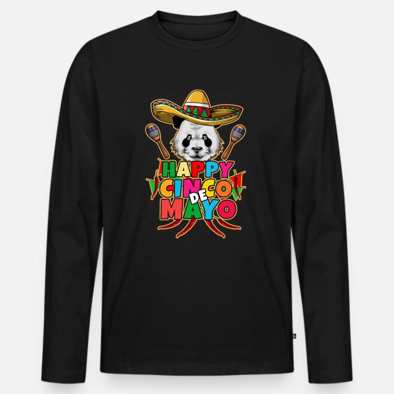 Cinco De Mayo - Männer Premium Bio Langarmshirt - Schwarz