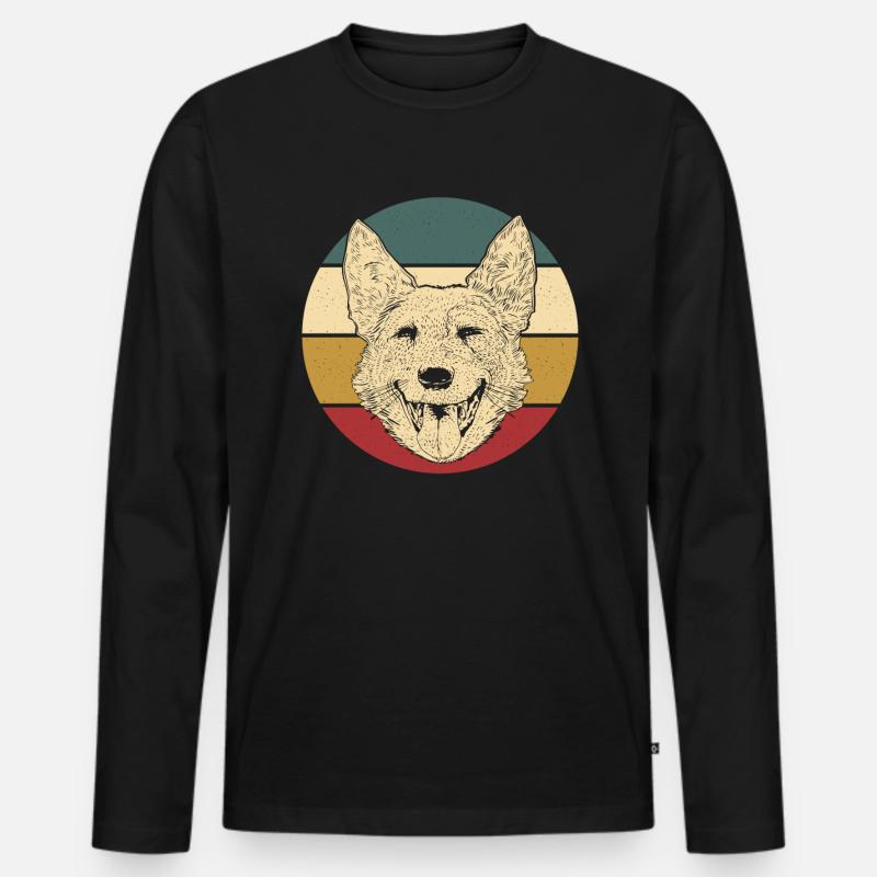 Australian Cattle Dog - Männer Premium Bio Langarmshirt - Schwarz