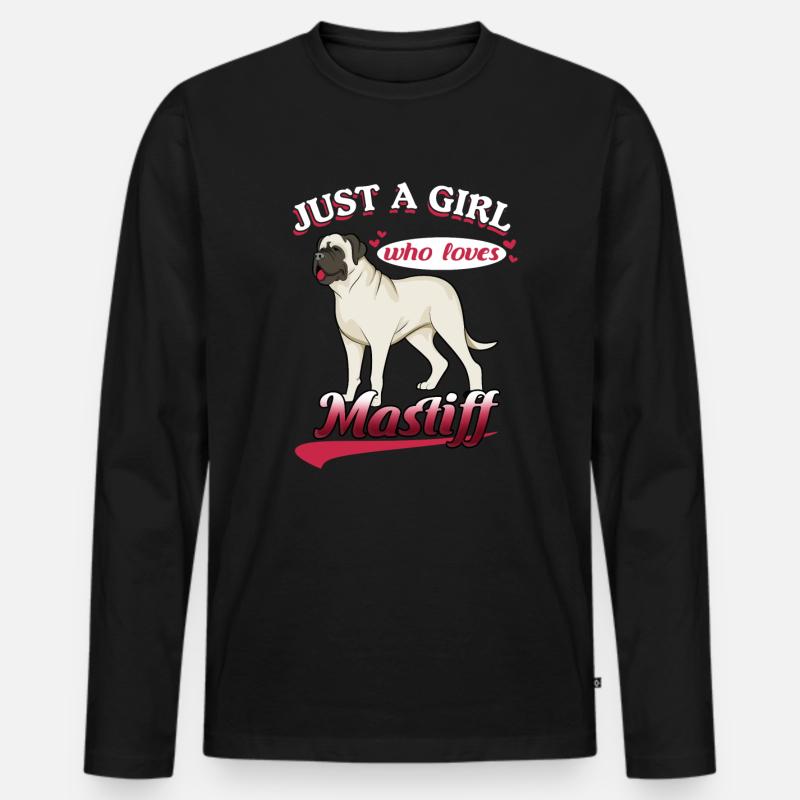 Mastiff - Männer Premium Bio Langarmshirt - Schwarz