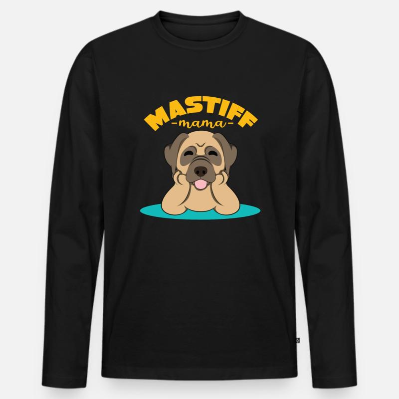 Mastiff - Männer Premium Bio Langarmshirt - Schwarz