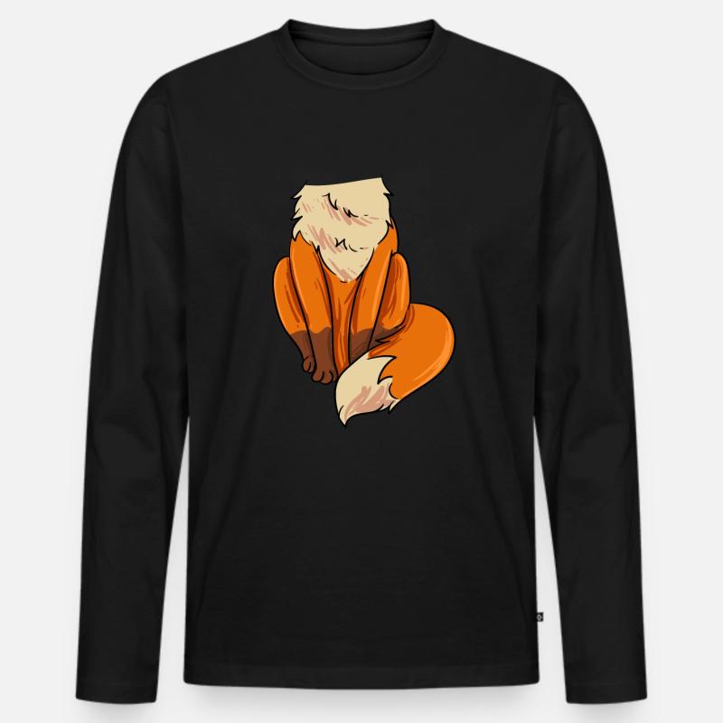 Fuchs-Kostüm - Männer Premium Bio Langarmshirt - Schwarz