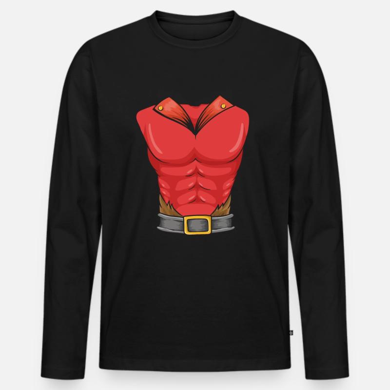 Teufel Kostüm - Männer Premium Bio Langarmshirt - Schwarz