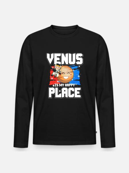 Venus Planet Gift - Men's Premium Organic Long Sleeve Shirt - black