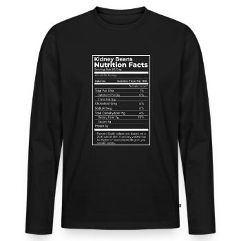 Haricots - T-shirt manches longues Premium bio Homme - noir - Devant - Nico (187cm)