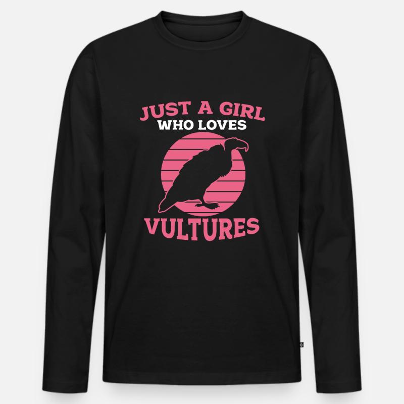 Aasgeier - Männer Premium Bio Langarmshirt - Schwarz