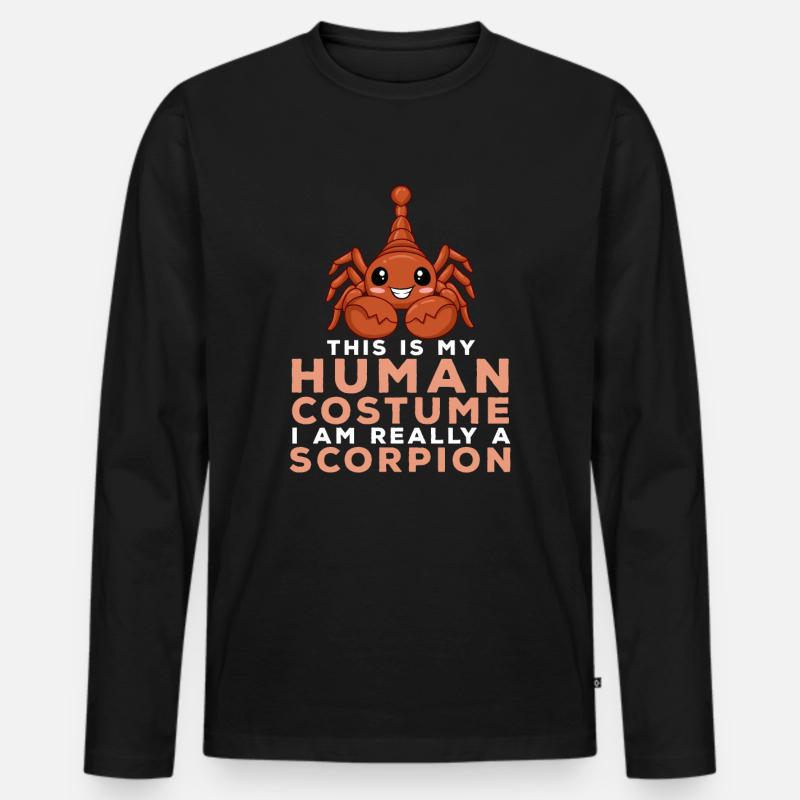Scorpion - Männer Premium Bio Langarmshirt - Schwarz
