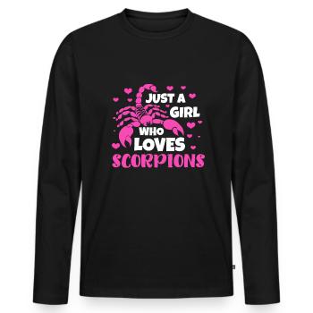 Scorpion - Männer Premium Bio Langarmshirt - Schwarz - Vorne - Nico (187cm)