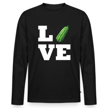 Cadeau VR de réalité virtuelle - T-shirt manches longues Premium bio Homme - noir - Devant - Nico (187cm)