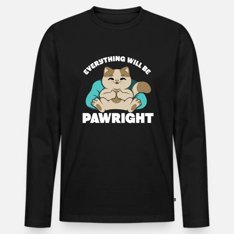 Alles wird gut werden - Männer Premium Bio Langarmshirt - Schwarz