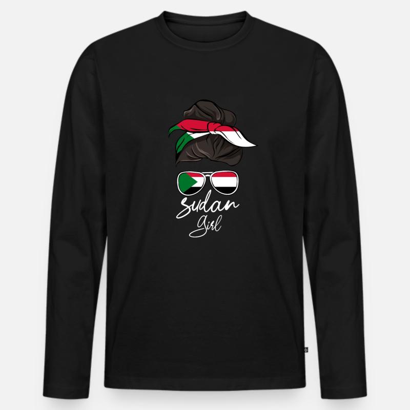 Sudan - Männer Premium Bio Langarmshirt - Schwarz