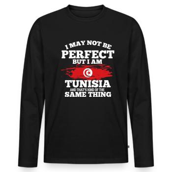 Tunisia - Men's Premium Organic Long Sleeve Shirt - black - Front - Nico (187cm)