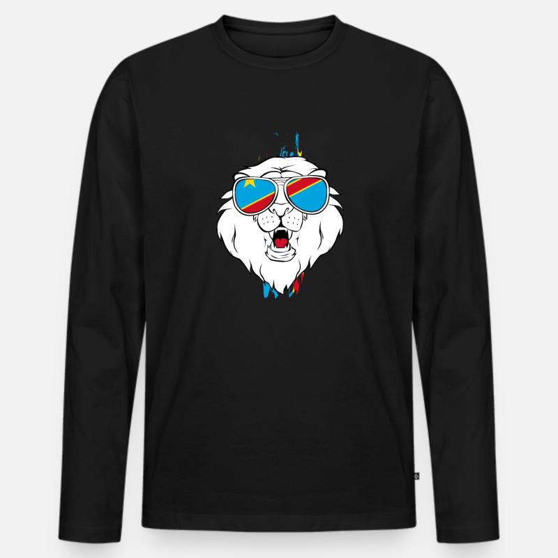 Dschibuti - Männer Premium Bio Langarmshirt - Schwarz