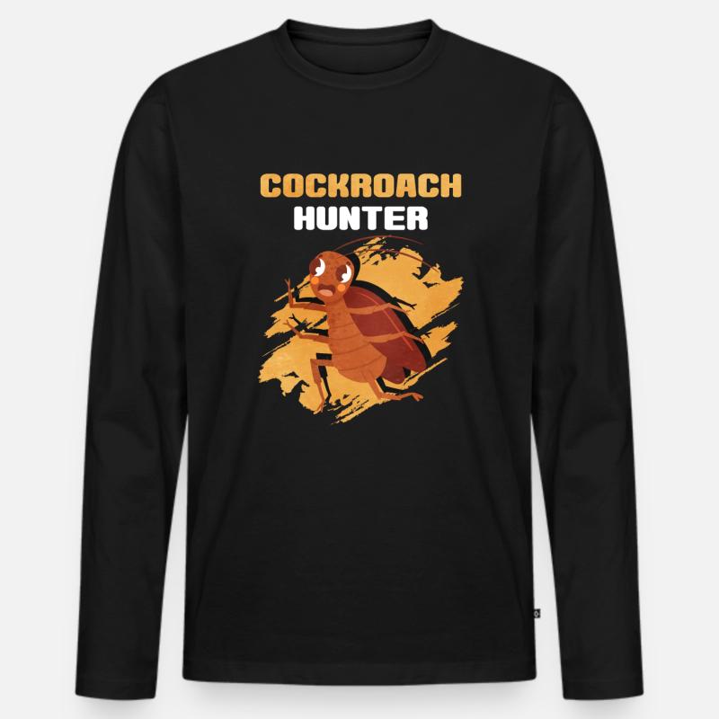 Kakerlake - Männer Premium Bio Langarmshirt - Schwarz