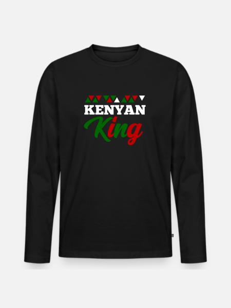 Kenya - Men's Premium Organic Long Sleeve Shirt - black