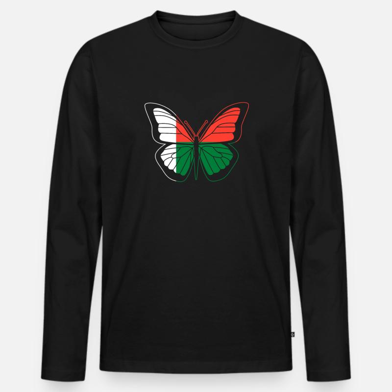 Madagaskar - Männer Premium Bio Langarmshirt - Schwarz