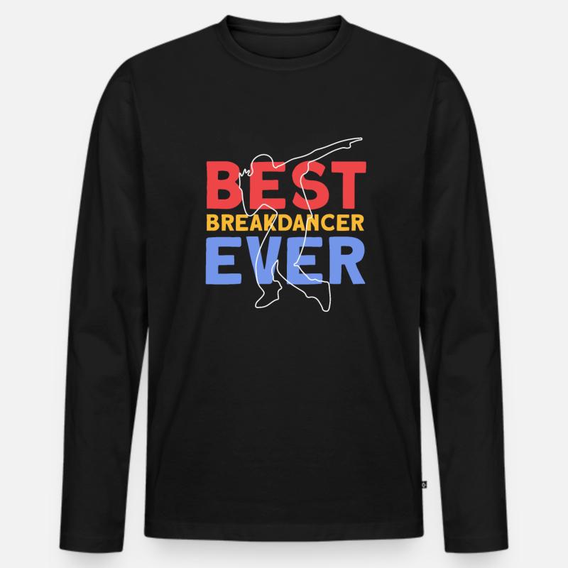 Breakdancing - Männer Premium Bio Langarmshirt - Schwarz