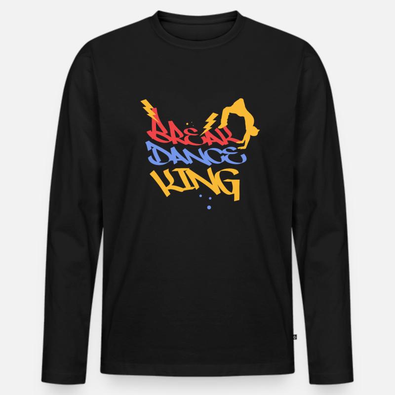 Breakdancing - Männer Premium Bio Langarmshirt - Schwarz