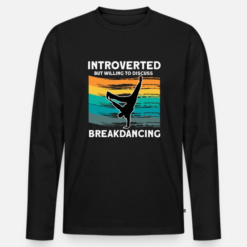 Breakdancing - Männer Premium Bio Langarmshirt - Schwarz