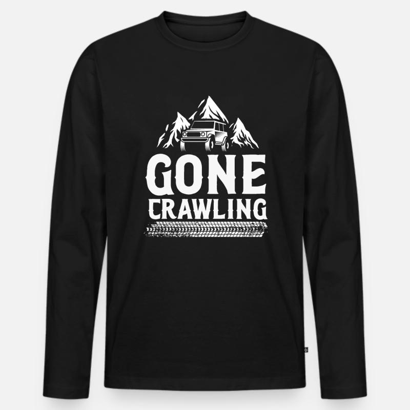 Offroad - Männer Premium Bio Langarmshirt - Schwarz