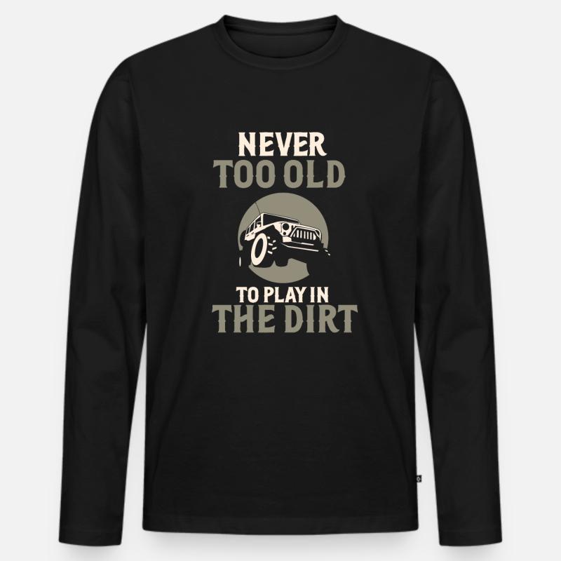 Offroad - Männer Premium Bio Langarmshirt - Schwarz