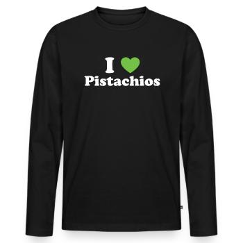 Steak - Männer Premium Bio Langarmshirt - Schwarz - Vorne - Nico (187cm)