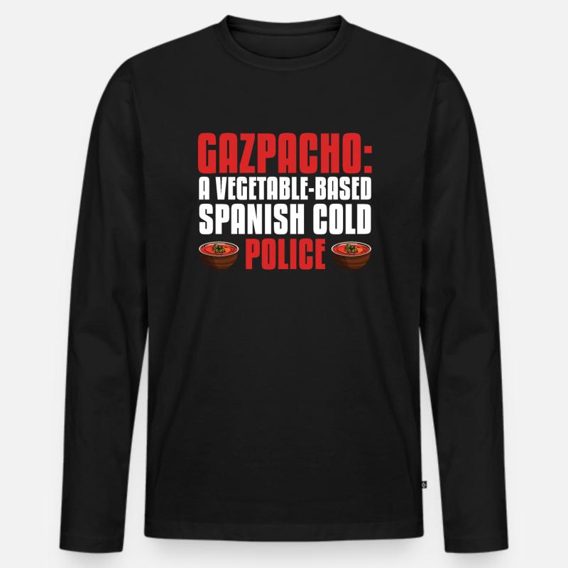 Gazpacho - Männer Premium Bio Langarmshirt - Schwarz