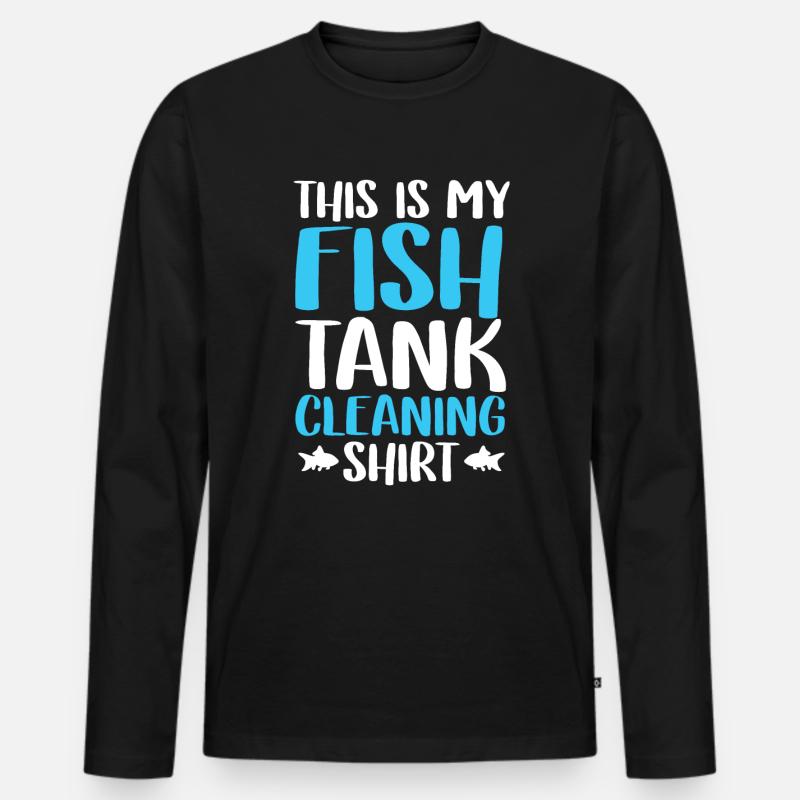 Aquarium - Männer Premium Bio Langarmshirt - Schwarz