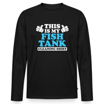 Aquarium - Men's Premium Organic Long Sleeve Shirt - black - Front - Nico (187cm)
