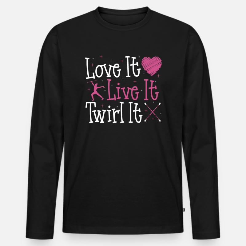 Baton Twirling Baton Twirler Geschenk - Männer Premium Bio Langarmshirt - Schwarz