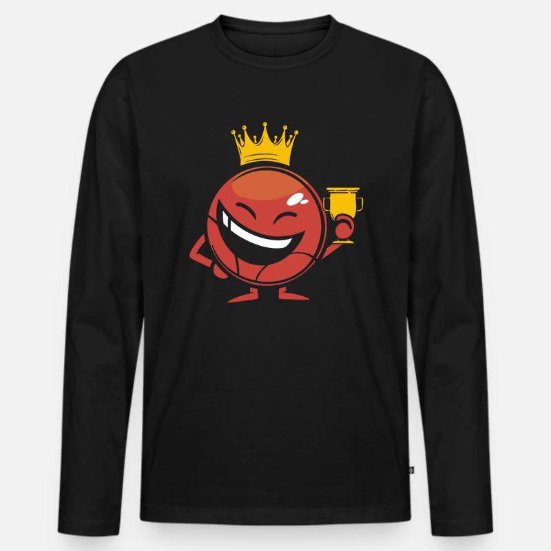 Boccia - Männer Premium Bio Langarmshirt - Schwarz