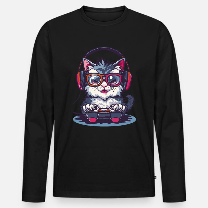 Persisches Videospiel - Männer Premium Bio Langarmshirt - Schwarz