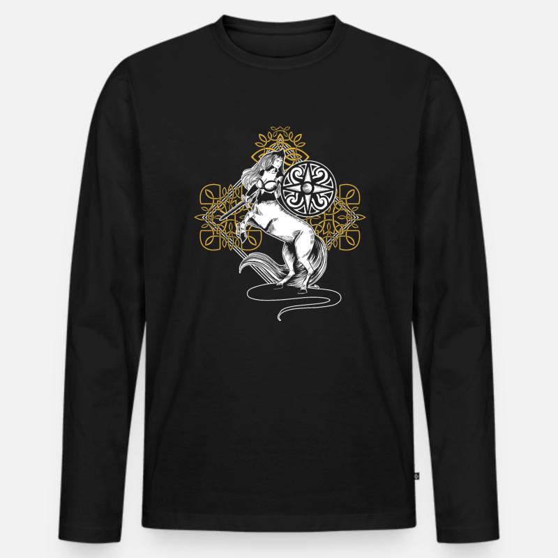 Phoenix Centaur Gift - Men's Premium Organic Long Sleeve Shirt - black