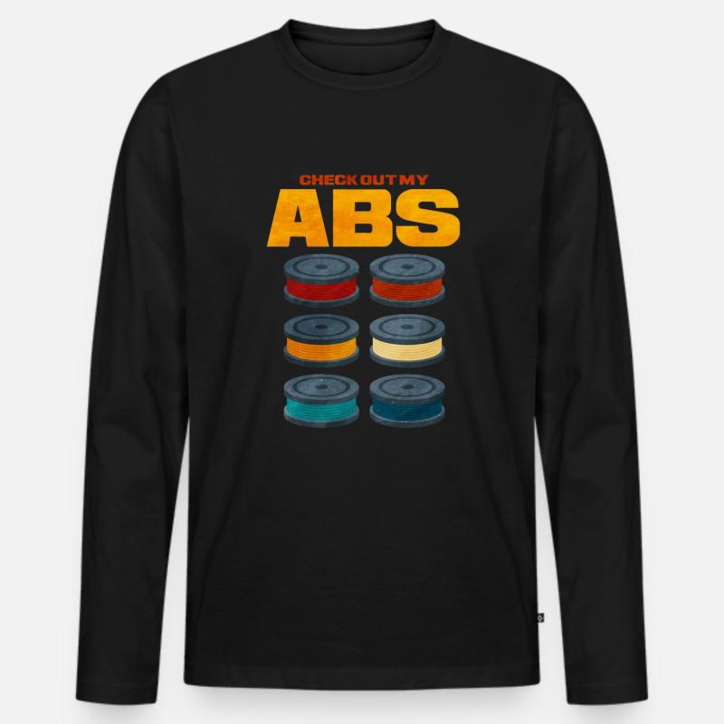 3d printing - Männer Premium Bio Langarmshirt - Schwarz