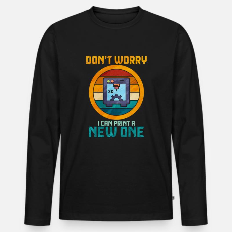 3d printing - Männer Premium Bio Langarmshirt - Schwarz