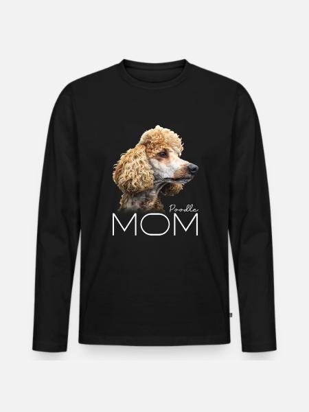 Pudel Pudel Mamma - Ekologisk långärmad premium-T-shirt herr - svart