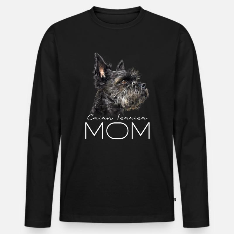 Cairn Terrier Mama - Männer Premium Bio Langarmshirt - Schwarz