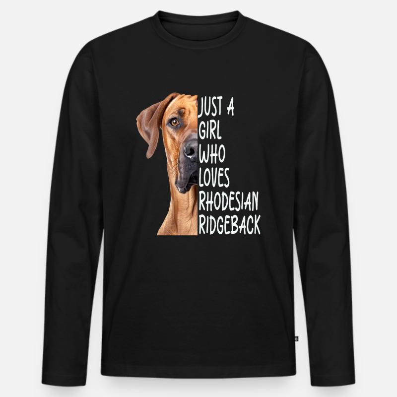 Ridgeback Rhodesian Gift - Men's Premium Organic Long Sleeve Shirt - black