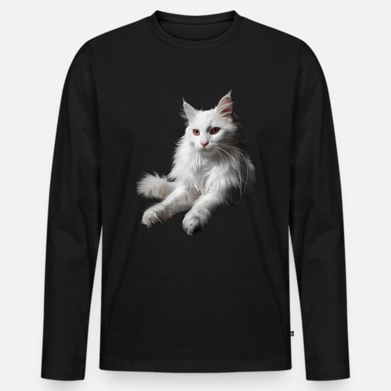 Turkish Angora - Männer Premium Bio Langarmshirt - Schwarz