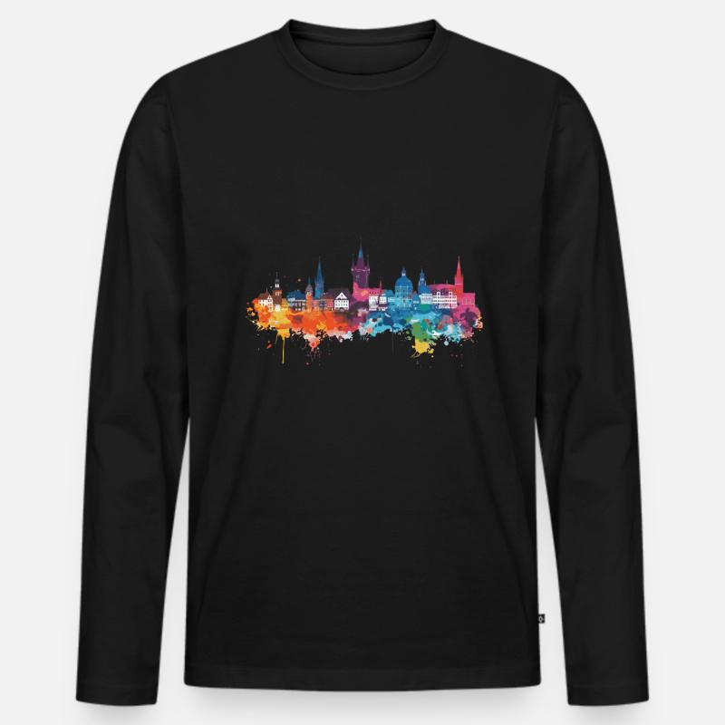Pirmasens - Männer Premium Bio Langarmshirt - Schwarz