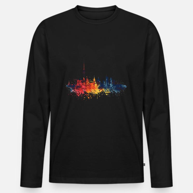 Wetter (Ruhr) - Männer Premium Bio Langarmshirt - Schwarz