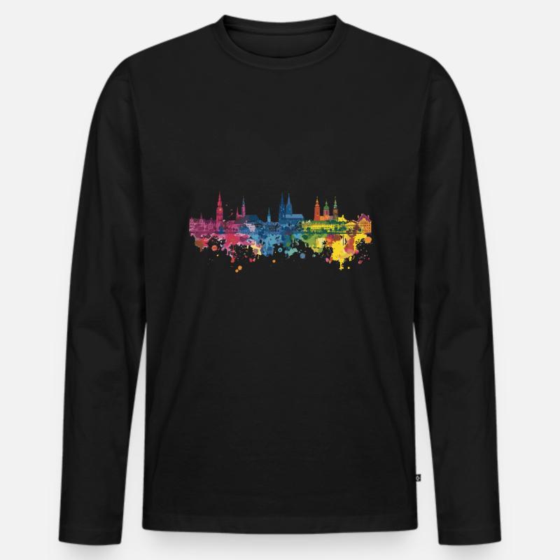 Zerbst_Anhalt - Männer Premium Bio Langarmshirt - Schwarz