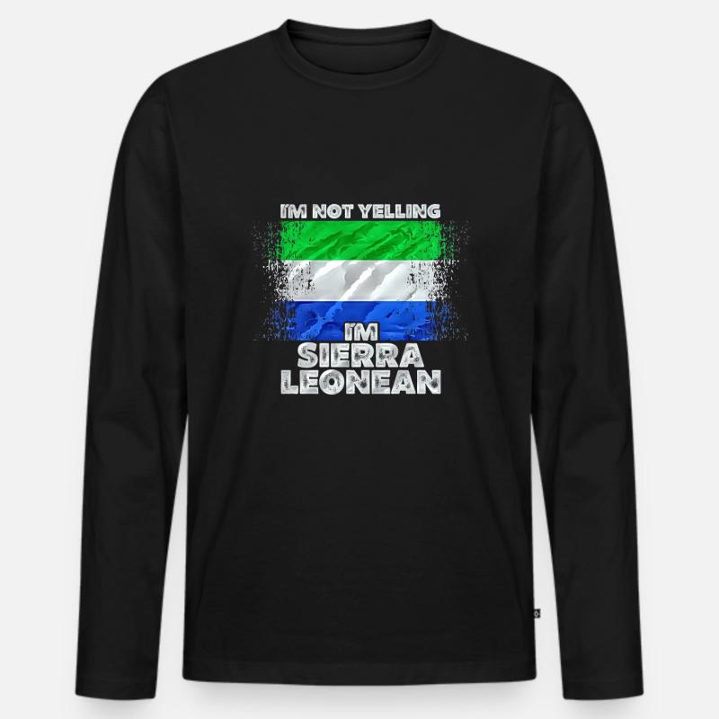 Sierra Leone - Männer Premium Bio Langarmshirt - Schwarz