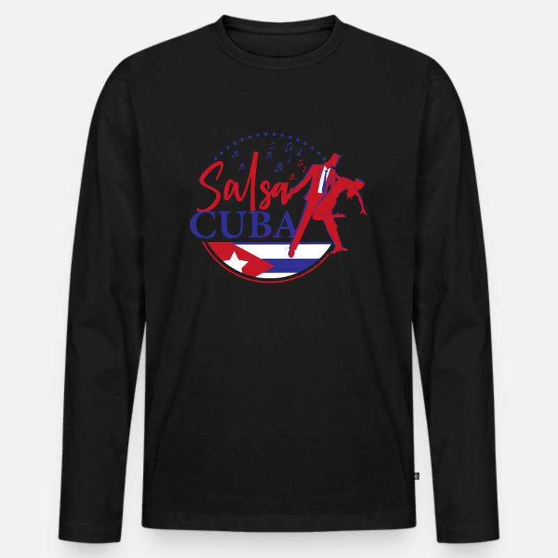 Salsa, Salsa Salsa Dance, tanzen - Männer Premium Bio Langarmshirt - Schwarz