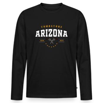 western, western doc holiday, Film, - T-shirt manches longues Premium bio Homme - noir - Devant - Nico (187cm)