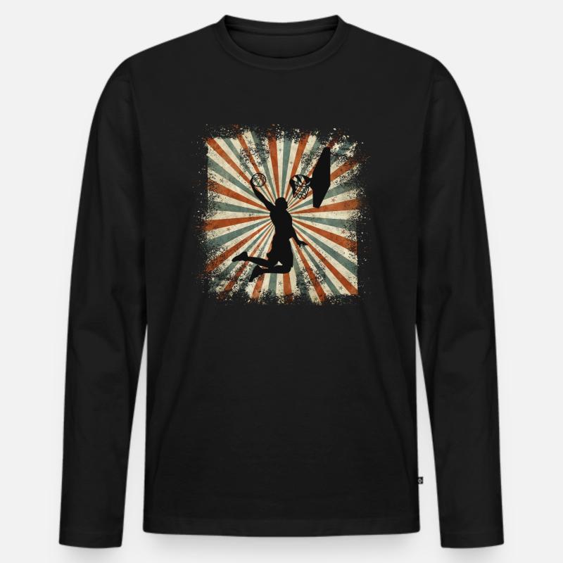 Basketball - Männer Premium Bio Langarmshirt - Schwarz