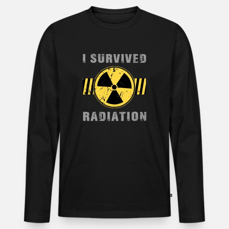 Chemo, Chemo Chemo Strahlung, Krebs, - Männer Premium Bio Langarmshirt - Schwarz