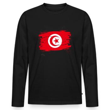 tunisia - Men's Premium Organic Long Sleeve Shirt - black - Front - Nico (187cm)
